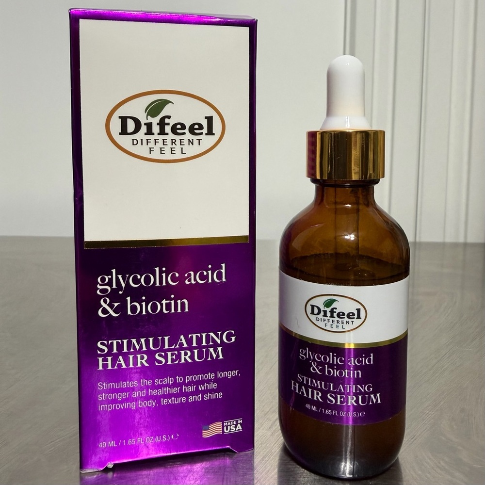 Difeel Glycolic Acid & Biotin STIMULATING Pro-Growth Hair Serum 1.65 fl oz